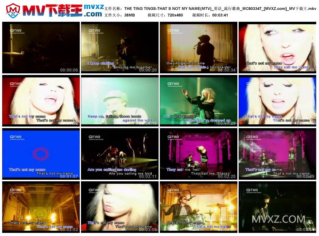 THE TING TINGS-THAT S NOT MY NAME(MTV)_英语_流行歌曲_MC803347